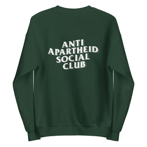 Anti Apartheid Social Club w/ Sleeve Embroidery and Back Design - Size Up for Better Fit