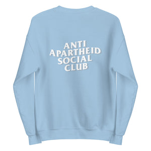 Anti Apartheid Social Club w/ Sleeve Embroidery and Back Design - Size Up for Better Fit