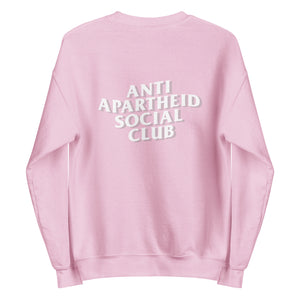 Anti Apartheid Social Club w/ Sleeve Embroidery and Back Design - Size Up for Better Fit