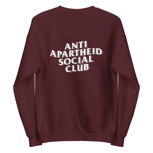 Anti Apartheid Social Club w/ Sleeve Embroidery and Back Design - Size Up for Better Fit