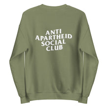 Load image into Gallery viewer, Anti Apartheid Social Club w/ Sleeve Embroidery and Back Design - Size Up for Better Fit