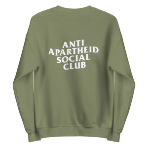 Anti Apartheid Social Club w/ Sleeve Embroidery and Back Design - Size Up for Better Fit