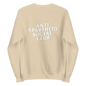 Anti Apartheid Social Club w/ Sleeve Embroidery and Back Design - Size Up for Better Fit